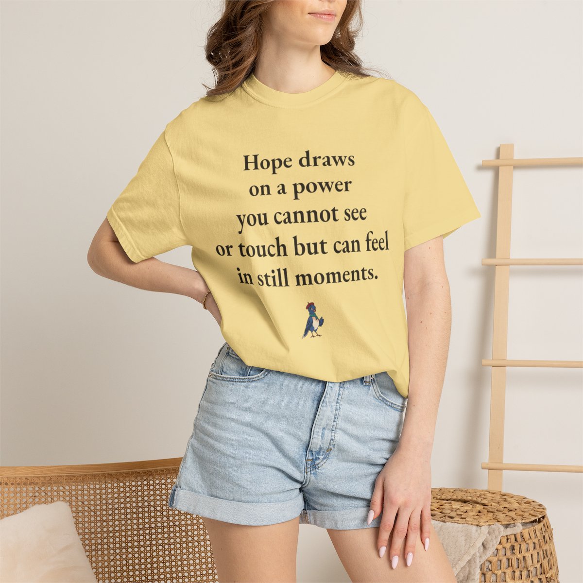 Hope draws on a power you cannot see or touch but can feel in still moments, worn