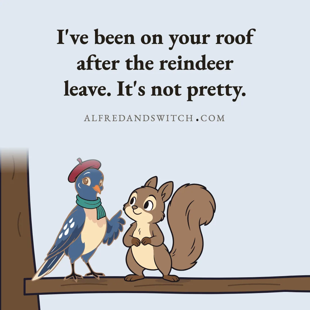 I've been on your roof after the reindeer leave. It's not pretty.