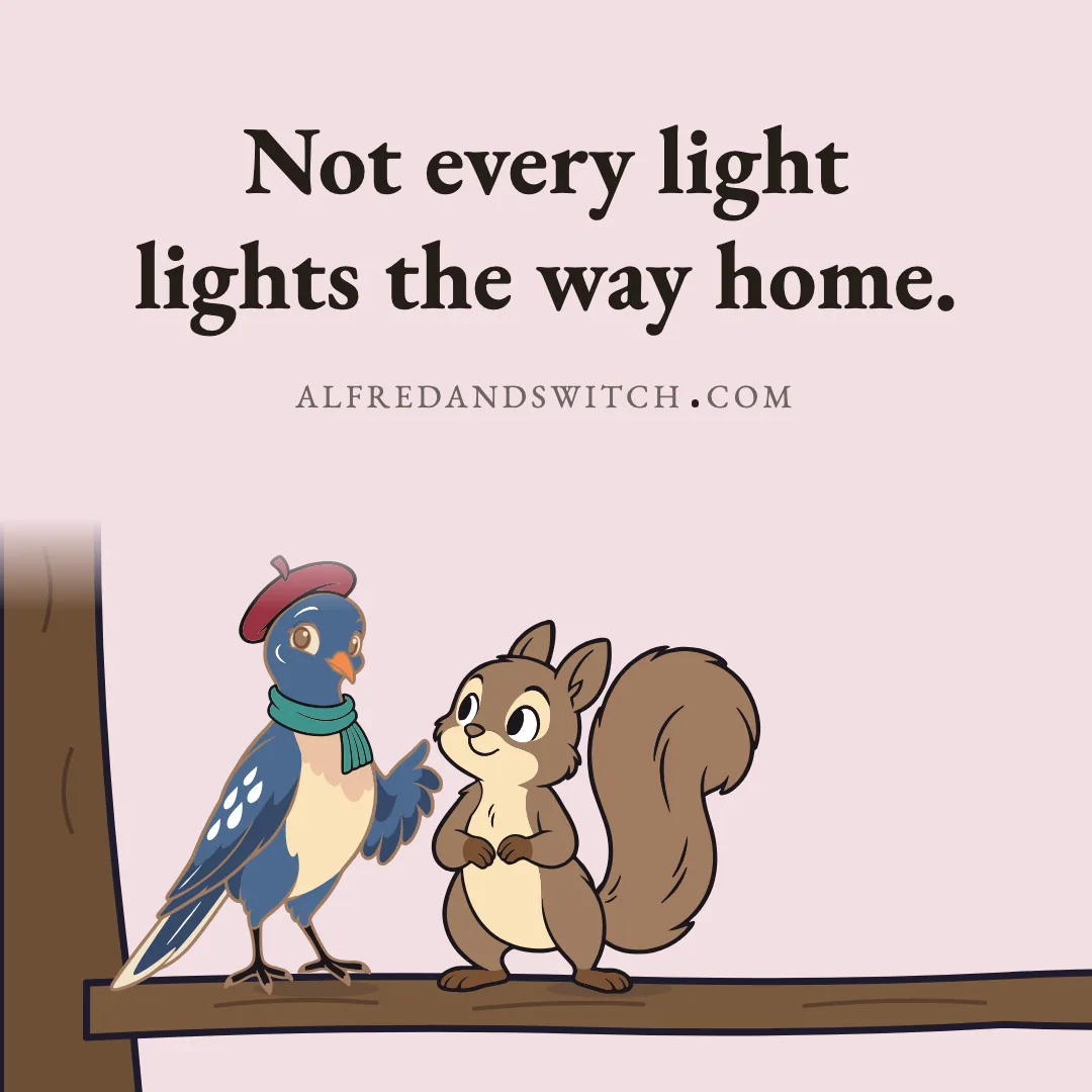 Not every light lights the way home.